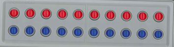 [90.286] Boulier Abaco 20 tricolor rouge-bleu