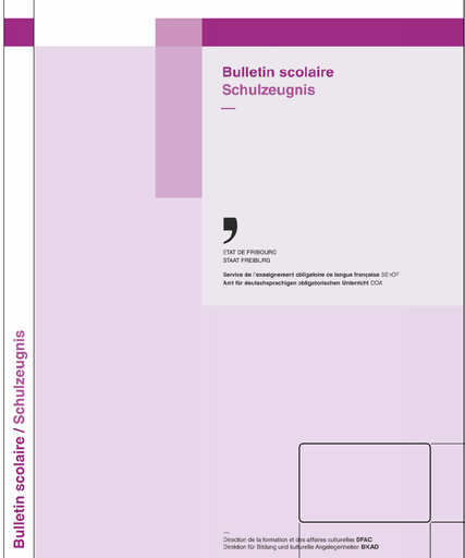 [10050] Bulletin scolaire sans feuille de titre