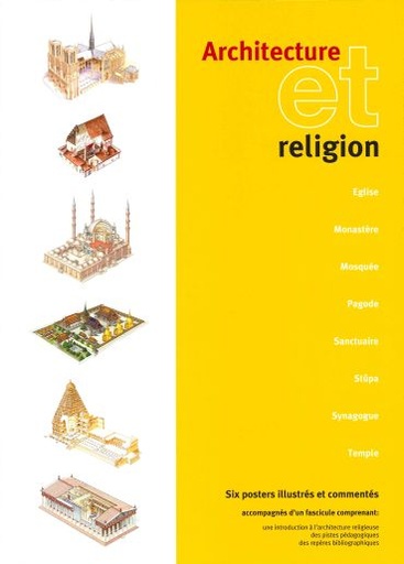 [27178] Architecture et religion : 6 posters didactiques illustrées