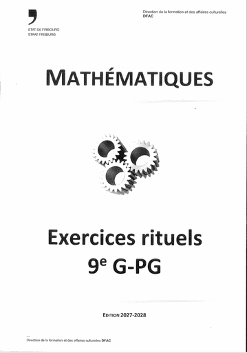 [12725] Exercices rituels de maths 9e G-PG Edition 2027/2028
