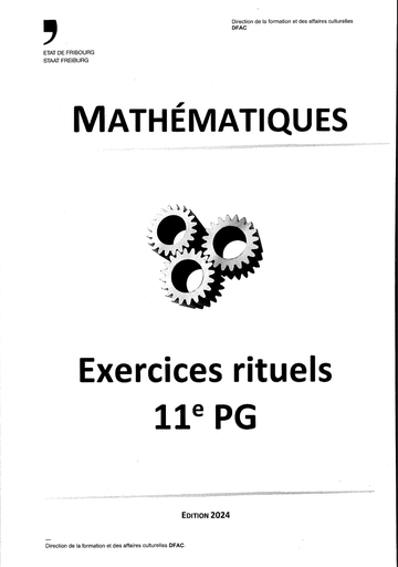 [12926] Exercices rituels de maths 11 ème PG