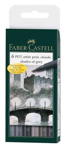 [68.277.5] Tuschestift PITT ArtistPent B 6 Stück