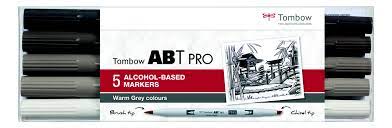 [68.556] TOMBOW ABT PRO Marker, 5er-Set, Cold Grey Colors
