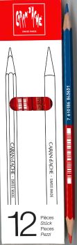 [67.900] Crayons bicolores rouge/bleu Caran d'Ache (12 pièces)