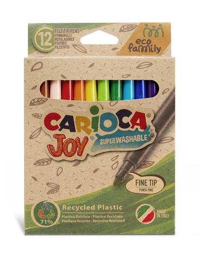 [91.174] Feutres Carioca Joy-Eco assortiment 12 couleurs