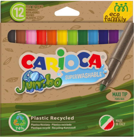 [91.168] Filzstifte Carioca Superwashable Sortiment 12 Farben