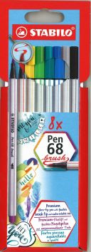 Feutres pinceaux Stabilo Pen 68, assortiment
