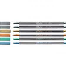 Feutres Stabilo Pen 68 Metallic, assortiment 6 couleurs