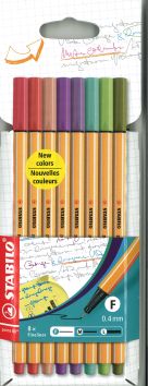 [67.350] Fineliner Stabilo Point 88, assortiment 8 couleurs