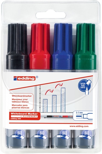 [69.100] Marqueurs edding 365, assortiment de  4 couleurs