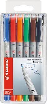 [62.263] Stabilo OHPen universal superfin soluble à l’eau assortiment 6 couleurs
