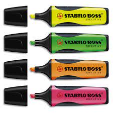 [67.169] Surligneur Stabilo Boss Executive, assortiment 4 couleurs