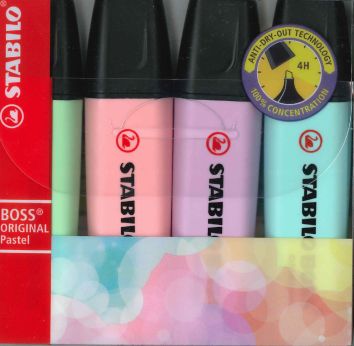 Textmarker Stabilo Boss Pastell Sortiment