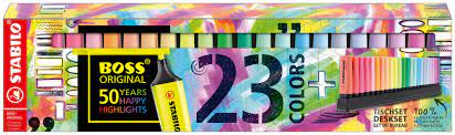 [67.713] Textmarker Stabilo Boss Original, Deskset Sortiment 23 Farben