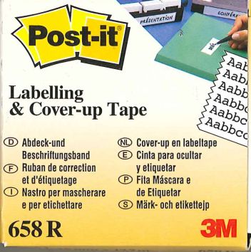 Ruban de correction et d'étiquetage Post-it 658 25.4 mm x 17.7 m
