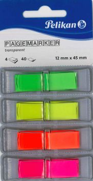 [68.475] Index (Pagemarker) Pelikan 12x45 mm Sortiert 4 Leuchtfarben