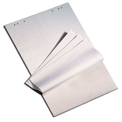 [62.160] Feuilles de rechange pour Flipchart 65 x 98 cm quadrillé 25 mm pour flipchart 5 blocs à 20 feuilles