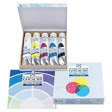 [93.100.882] Gouache en tube extra-fine Talens, assortiment de 5 couleurs à 20 ml