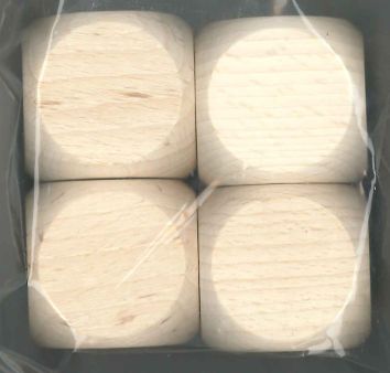 [90.295] Blanko-Würfel aus Holz 20 mm (10 Stück)