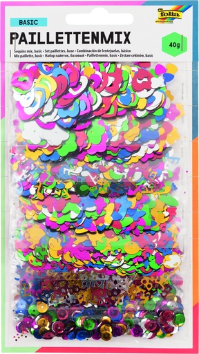 [82.101.1] Paillettes - mix (diverses formes et couleurs) 40 g