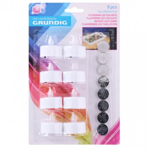 [83.526] Bougies LED flamme 8 pièces