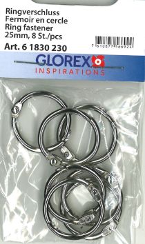 [89.257] Anneaux pour porte-clé articuler ø 25 mm - 8 pces
