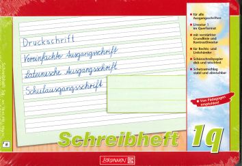 [65.149] Schreibheft A5 quer, liniert 1q, 16 Blatt (10 Stück) Brunnen