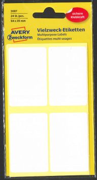[94.956] Etiquettes blanches 35 x 54 mm (24 pièces)