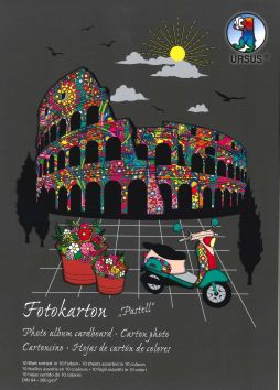 [95.103] Fotokarton "Pastell" 10 Blatt sortiert in 10 Farben A4 300 g/m2