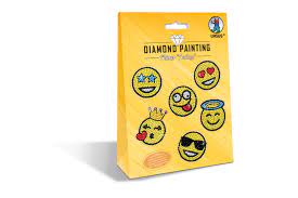 [74.168] Painting Sticker «Smileys» Diamantensteine sortiert in verschiedenen Farben