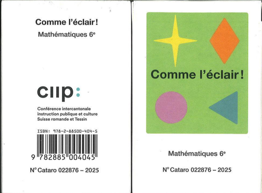 [12416] Mathématiques 6e jeux de cartes «Comme un éclair» CATARO 022876