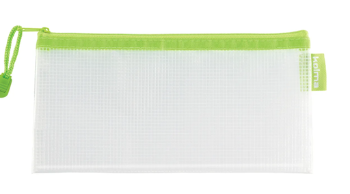 [68.139] Poche avec fermeture à glissière Mesh Bag A4 DL kiwi