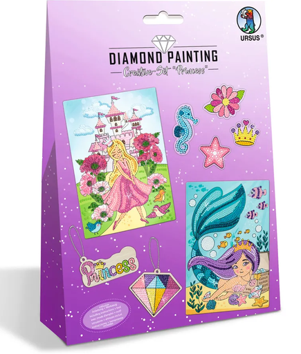 [74.180] Painting Sticker «Princess» Diamantensteine sortiert in verschiedenen Farben