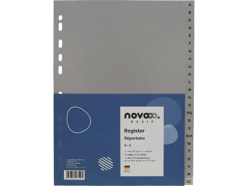 [66.120] Plastikregister A - Z, in A4-Format (Polyproylen)