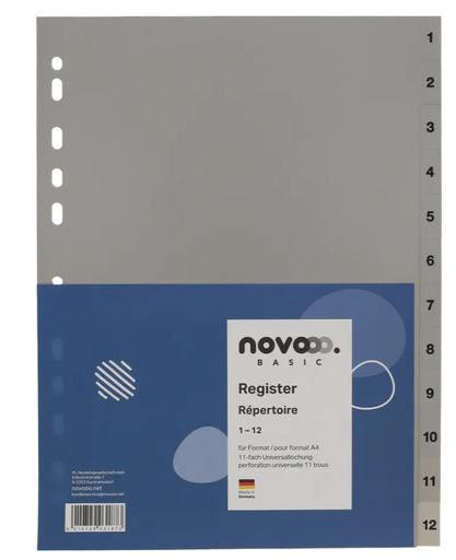 [66.189] Register PP grau A4 1-12