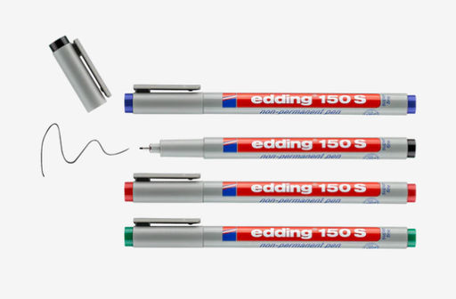 [62.107] Marqueur Edding 150S OHP solubles, assort. 4 couleurs