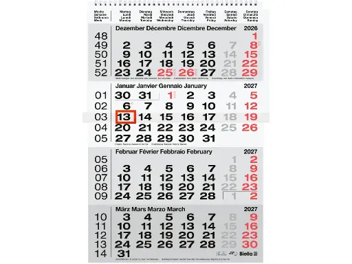 [AG447161] Calendrier mural 4 mois 2027