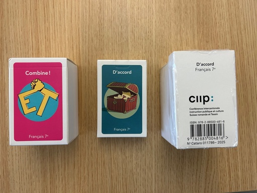 [11589] Français 7e, lot de 3 jeux de cartes provisoire (CATARO 011786)