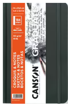 [94.813] Carnet de dessin Canson Can Graduate papier très lisse 14 x 21.6cm 184 pages 90g/m2