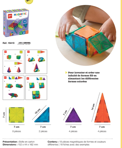 [90.504] Jeu magnétique figures 18 pièces Apli