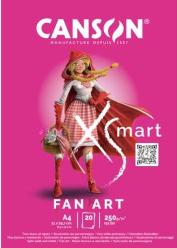 [94.245] Bloc de dessin Canson FanArt A4 250g 20 feuilles 