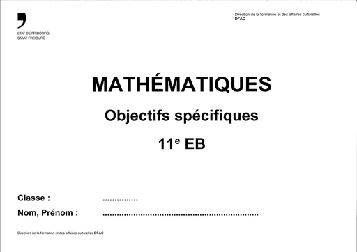 [12929] Mathématiques Objectifs spécifiques 11e EB Edition 2026/2027