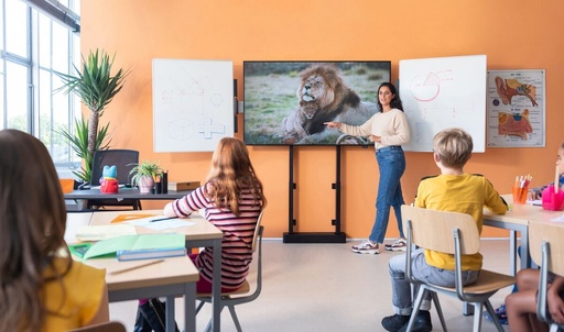 Set écran tactile Viewsonic IFP 4K UHD avec 2 volets tableau blanc et visualiseur