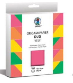 [94.220] Faltblätter Kraftpapier «Duo neon» 80 g/m2 15x15cm 100 Blatt