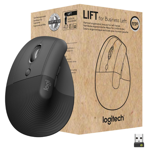 [60.039.1] Souris ergonomique Logitech Lift Graphite (pour gauchers)
