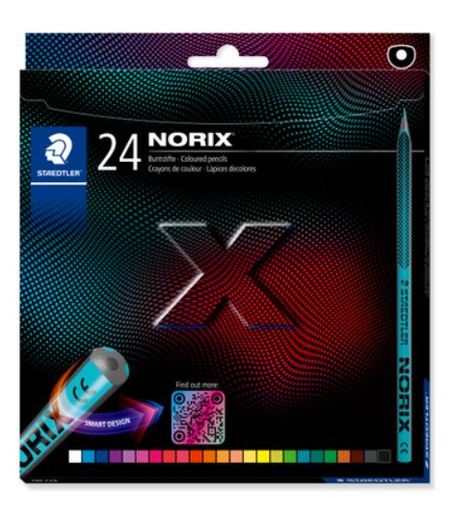 [91.119] Crayons de couleur Norix 100 % PEFC Staedtler - boîte de 24 couleurs