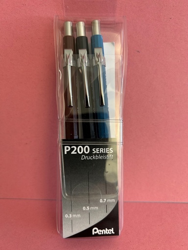 [67.205] Set de 3 Porte-mines Pentel (0.3 / 0.5 / 0.7)