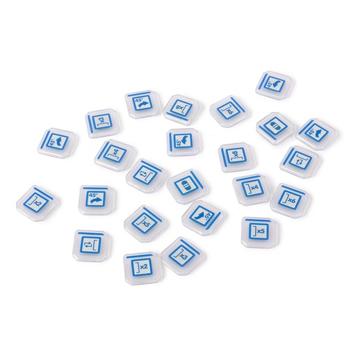 [20015] Plaquettes de programmation supplémentaires V2 pour Tactile Reader Pro V2 Blue-bot (paquet de 25)