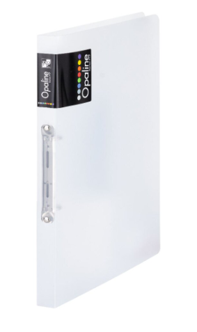 Classeur transparent dos de 20mm A4 en PP, 2 anneaux 