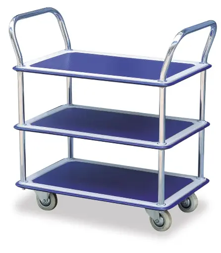 [DSA400738] Chariot à étagères léger, force 120 kg, 3 plateaux